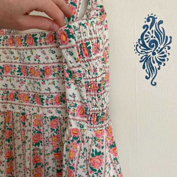 Tuckernuck Floral Midi Dress - White and Pink - Picture 10 of 12